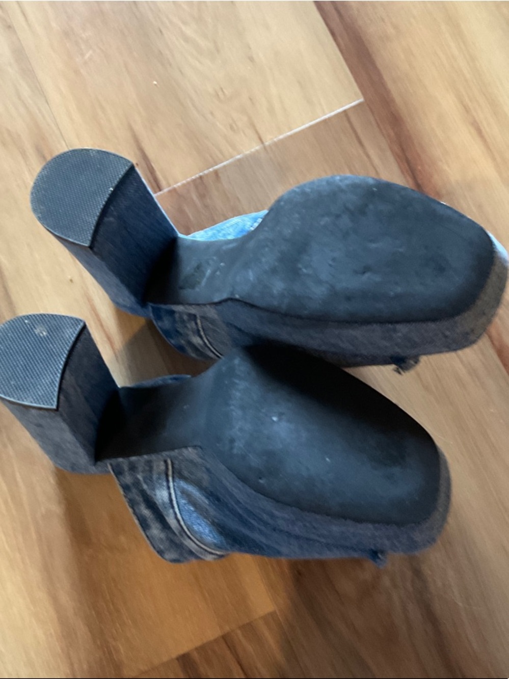 Jeffrey Campbell Denim Platform Slide Mules - Light Blue - Picture 4 of 5